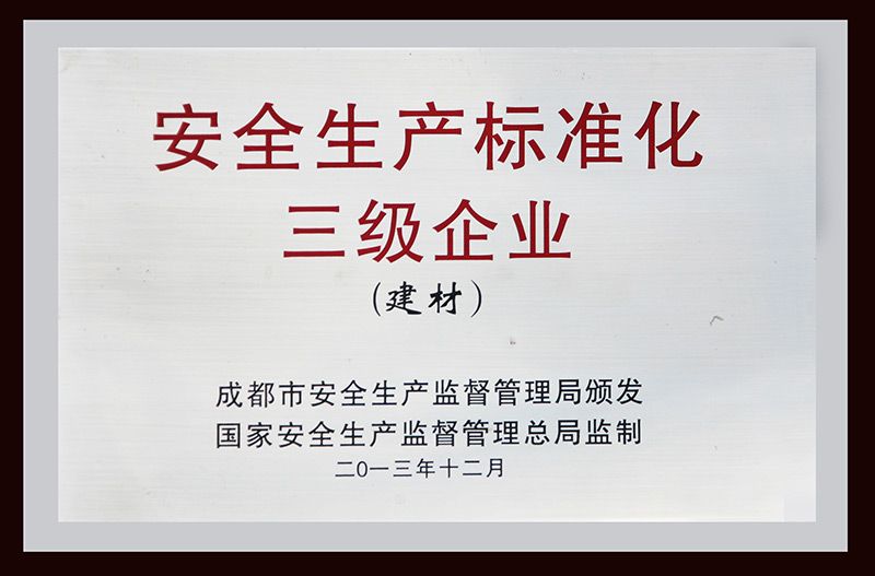 安全生產(chǎn)標(biāo)準(zhǔn)化三級企業(yè)